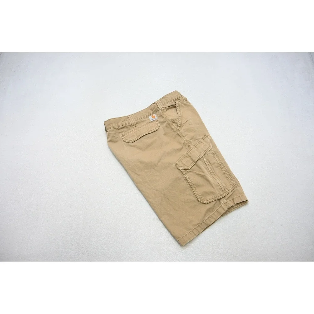 Carhartt Cargo Shorts Mens 42 Tan Force Relaxed Fit Ripstop Workwear Excellent